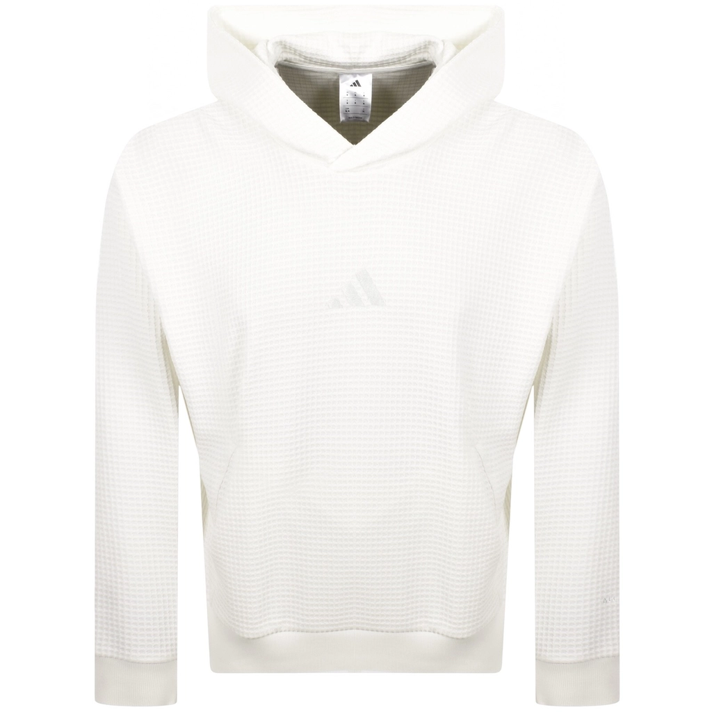 Adidas Originals Waffle Knit Hoodie Off White